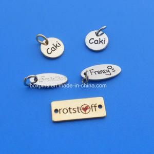 Custom Engraved Metal Fashion Jewelry Tags, Personalized Logo Pendant