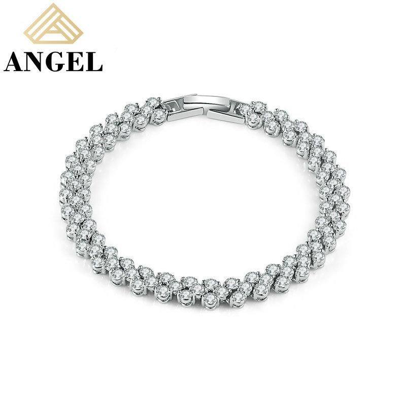 2022 Trendy Shining CZ Moissanite Lab Diamond Hot Sale Fashion Accessories Tennis Bracelet for Women