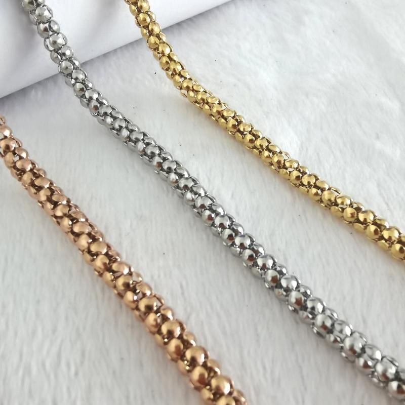 Wholesale Fashion Jewelry Stainless Steel Popular Corn Chain