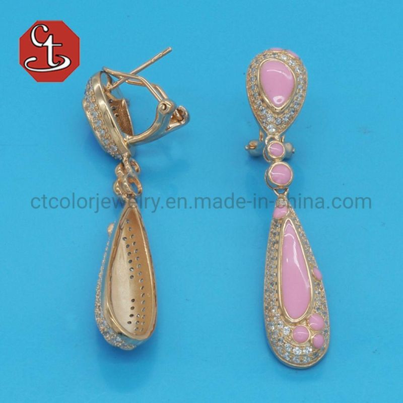 Fashion Enamel Silver or Brass Earring Rose Gold Silver Earring 925 Sterling Silver Jewelry