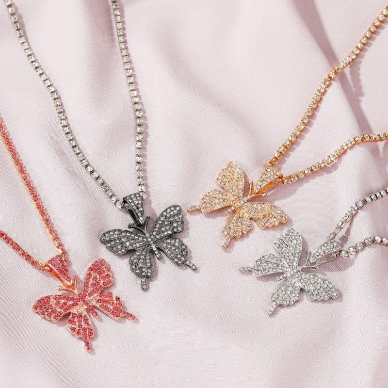 Cuban Butterfly Necklace Cross Border Hot-Sellling Pendant Fashion Choker