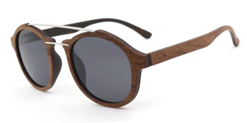 Double Bridge Fashion Rose Wood Wholesale High Quality Wooden Sunglasses