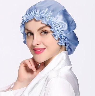 Super Soft 100% 6A Mulberry Silk Sleeping Cap with Elastic Band