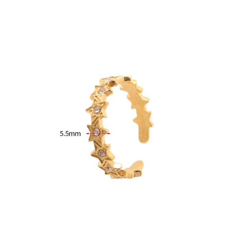 2022 New Arrival Products Custom Made 3D Star Design 14K Gold Plating Men′s Ring
