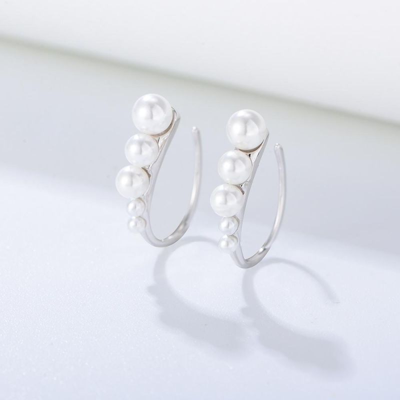 Customize 925 Silver Women Jewelry Wholesale Pearl Earrings