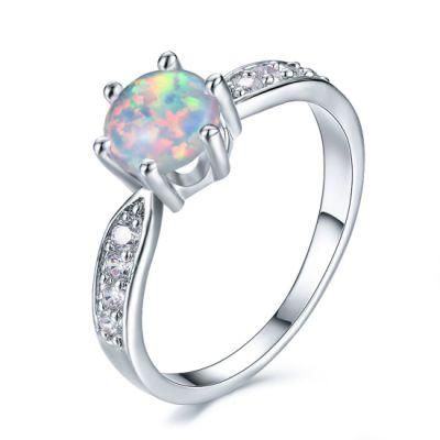 Lab Opal Rings S925 Sterling Silver Rings Valentine&prime; S Day Gift Opal Rings for Women Wholesale Supplier