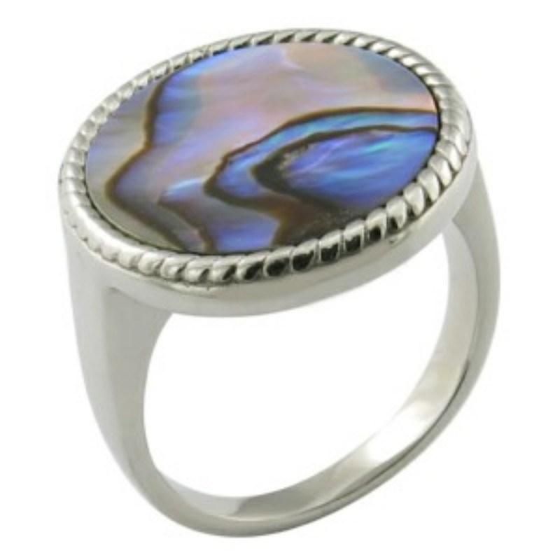 Oval Glue Stone Casting Ring Steel Jewelry Craft