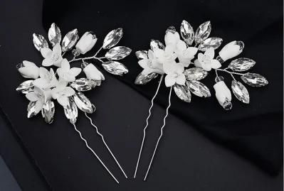 Wedding Bridal Crystal Flower Hair Pin Hair Stick Headband Headpiece