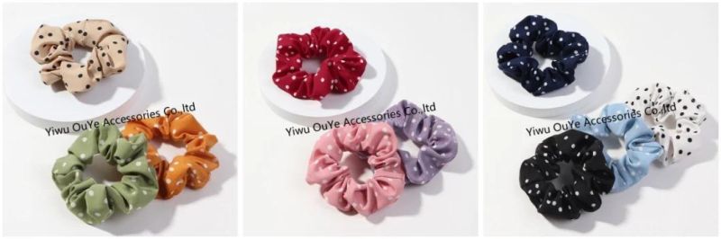 Customized Fashion Cute DOT Hair Accessories Hair-Ring Elastic Scrunchies Hairbands