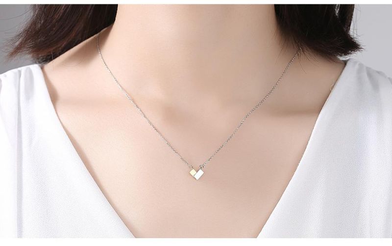 Wholesale Costume Superimpose Rectangle Jewelry Round Pendant Necklace