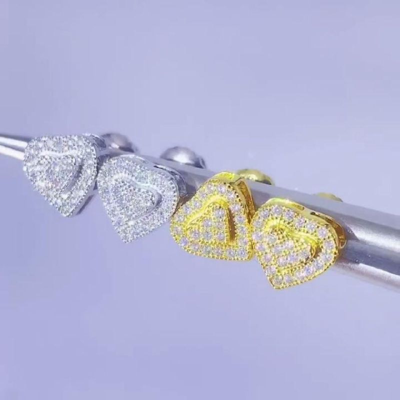 Popular Hotsale Lowest Price 925 Sterling Silver Jewelry Def Moissanite Vvs Stud Earrings