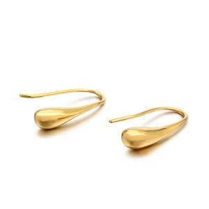 Water Drop Gold-Plated Stainless Steel Earrings Stud