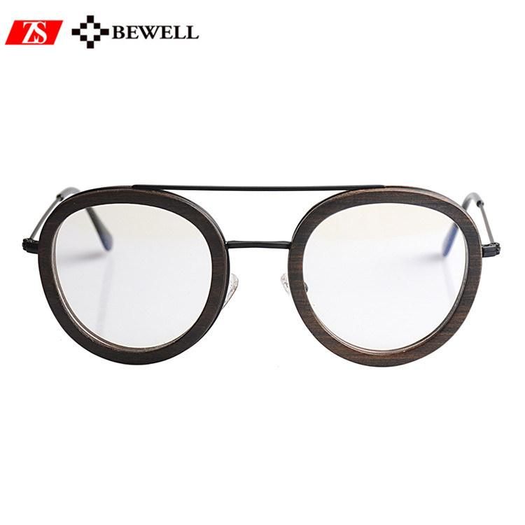Retro Round Maple Frame Sunglasses Suitable for The Square Face