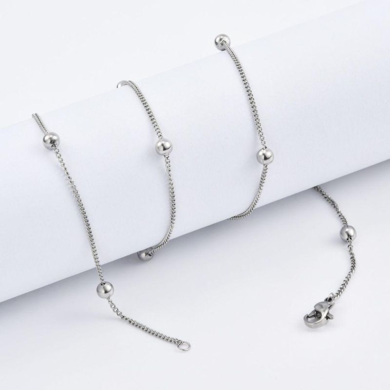 Manufacturer Wholesales Fashion Accessories Necklace Curb Chain with Ball for Jewelry Craft Glasses Design