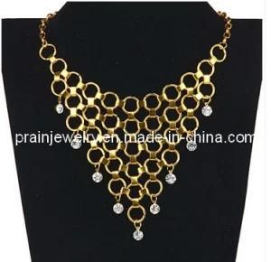 Rose Gold Chain Crystal Choker Necklace/ Gold Plated Necklace /Chain Exotic Alien Style (PN-079)