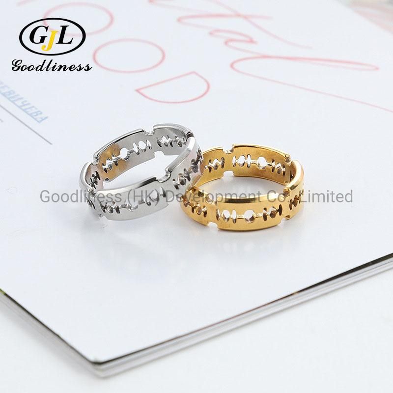 Wholesale Titanium Steel Cutting Blade for Men Ring