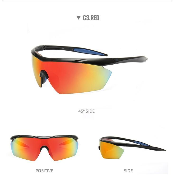 2022 Fashion Sport Sunglasses for Man Half Rim Cycling Sunglasses Promotion Factory Directly Glasses for Outdoor Sports with Nose Pad
