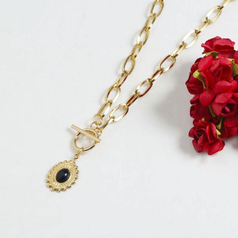 Manufacturer Custom High Quality Fashion Jewelry Stainless Steel 18K Gold Filled Gold Jewellery Waterproof Necklace Stainless Steel