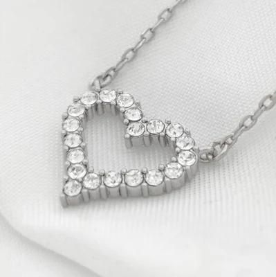 Fashion Full Inlaid Cylindrical Love Zircon Necklace Clavicle Chain Jewelry