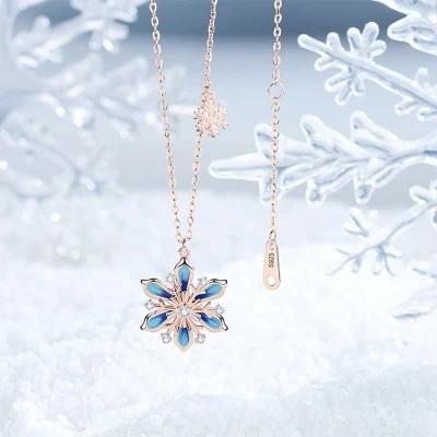 S925 Sterling Silver Dream Snowflake Necklace