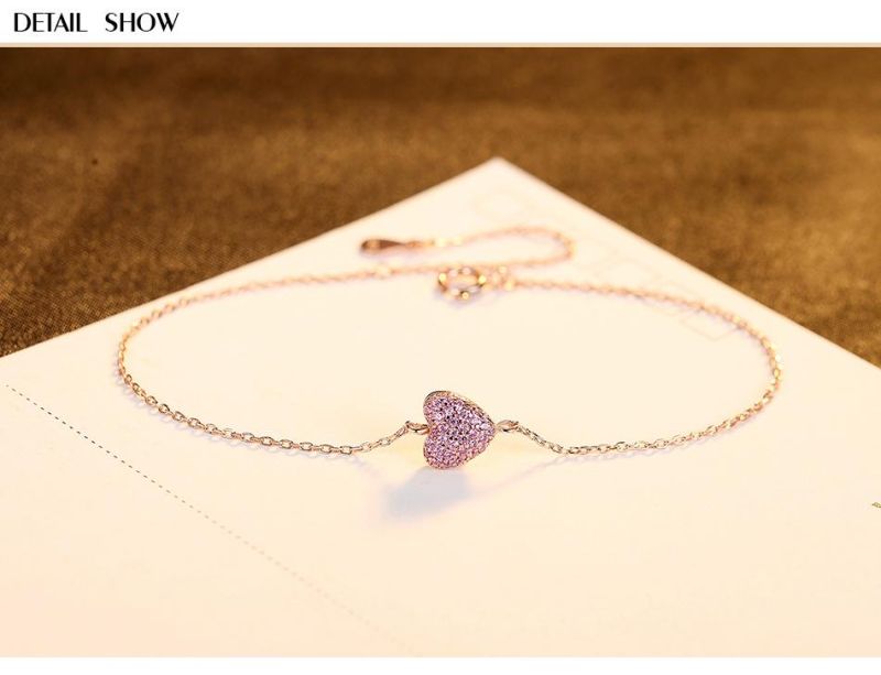 High Quality New Fashion Jewelry Gems Shinning Heart Bracelet