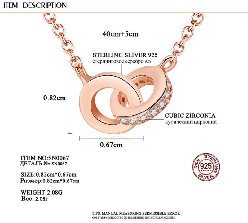 Hot Sale Clavicle Chain Necklace with Zircon in Buckle