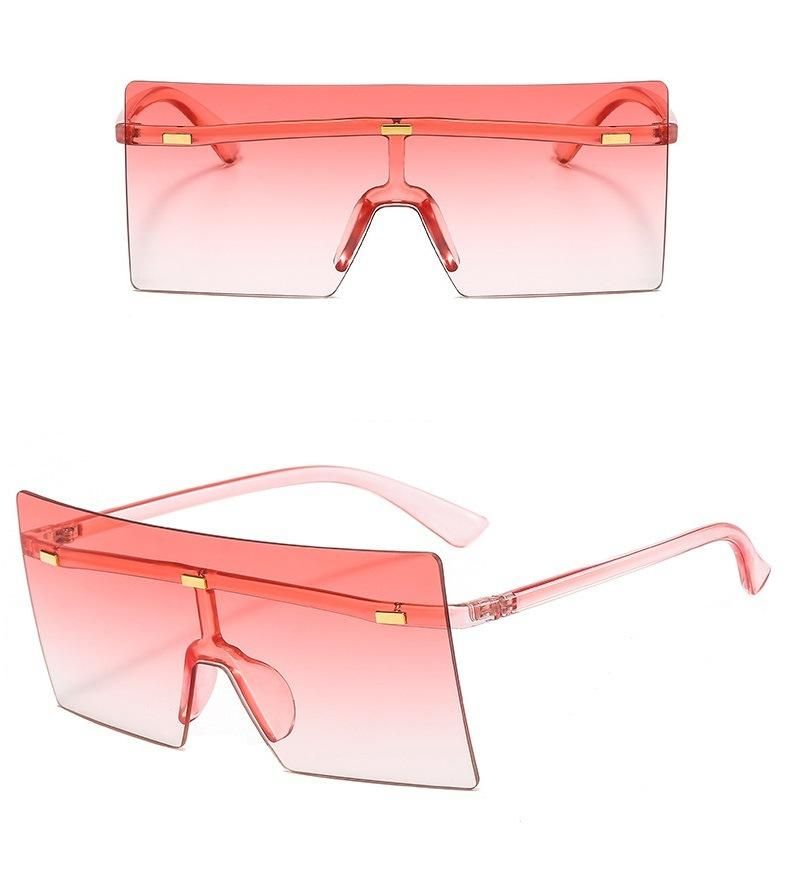 2020 Big Frame Square Women Fashion One-Piece Sunglasses