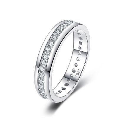 Cubic Zirconia Anniversary Wedding Band Ring Eternity Jewelry Channel Set 925 Sterling Silver Jewelry
