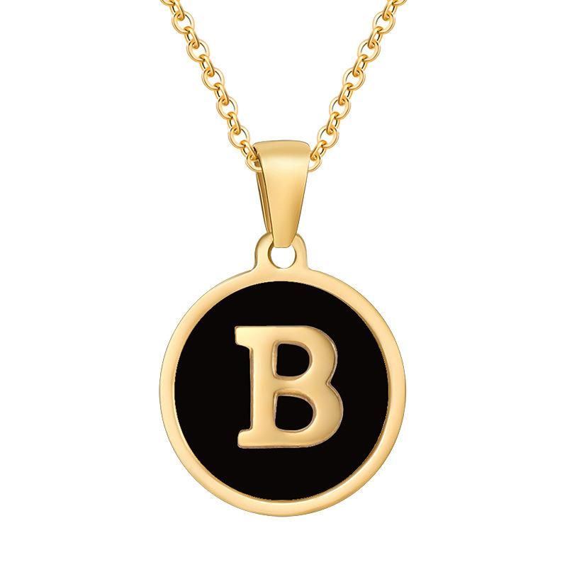 Manufacturer Custom Gold Filled Fashion Jewelry Wholesale High Quality Non Fade Stainless Steel Jewelry 18K Gold Plated Letter Necklace