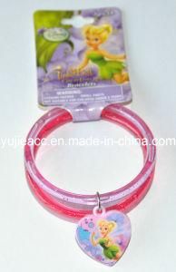 Disney Fairies Bangle Set with Printed Heart Charm