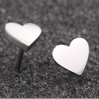 Manufacturer Custom Fashion Jewelry High Quality Waterproof Non Fade jewellery Stainless Steel Heart Earring Stud Jewelry