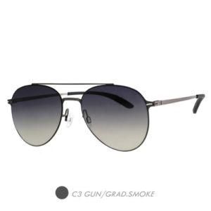 Metal&Nylon Polarized Sunglasses, Two Bridge Rb Frame M6025-03