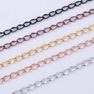 Hot Sell Necklace Bracelet Anklet Accessories Embossed Welded Chain Jewelry for Fashion Jewelry