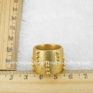 Jewelry Polishing Matt Gold Round Finger Rings for Women