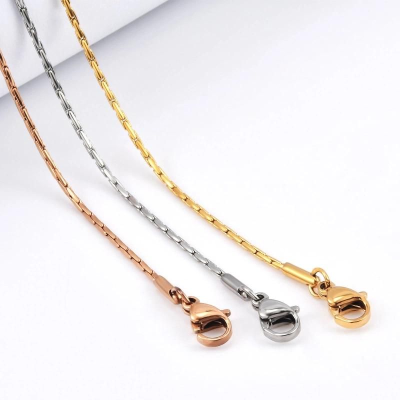 Popular Stainless Steel Round Wire Cable Boston Chain for Beaded Necklace Bracelet Design