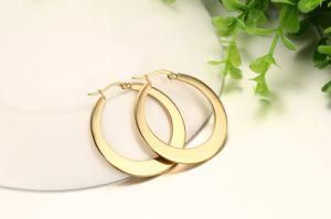 Fashion Jewellery Gift Stainless Steel Silver Round Girls Earring