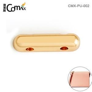 Wholesale Latest Hot Sell Gold Color Blank Metal Jewelry Tag, Custom Rectangle Shape with Two Holes Metal Logo Tags for Handbags
