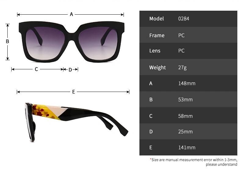 Fashion Square Frame Personality Monster Sunglasses