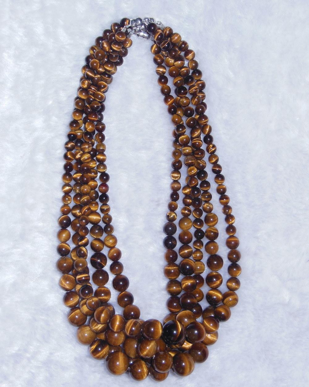 Semi Precious Stone Crystal Beaded Fashion Necklace