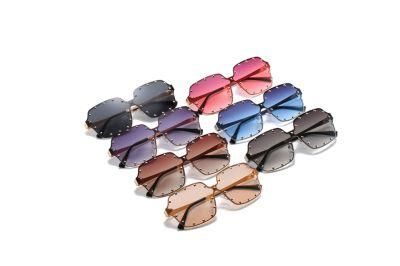 2020 No MOQ Rimless Trendy Fashion Sunglasses with Balls