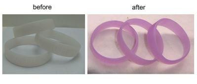 UV Sensitive Change Color Silicone Bracelet Wristband, High Temperature Resistance