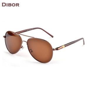 Vintage Designer Men&prime;s Sunglasses with Polarized Lens, PC Metal Frame and PC Temples