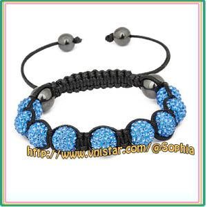 Sky Blue Crystal Beads Bracelet SBB089-23