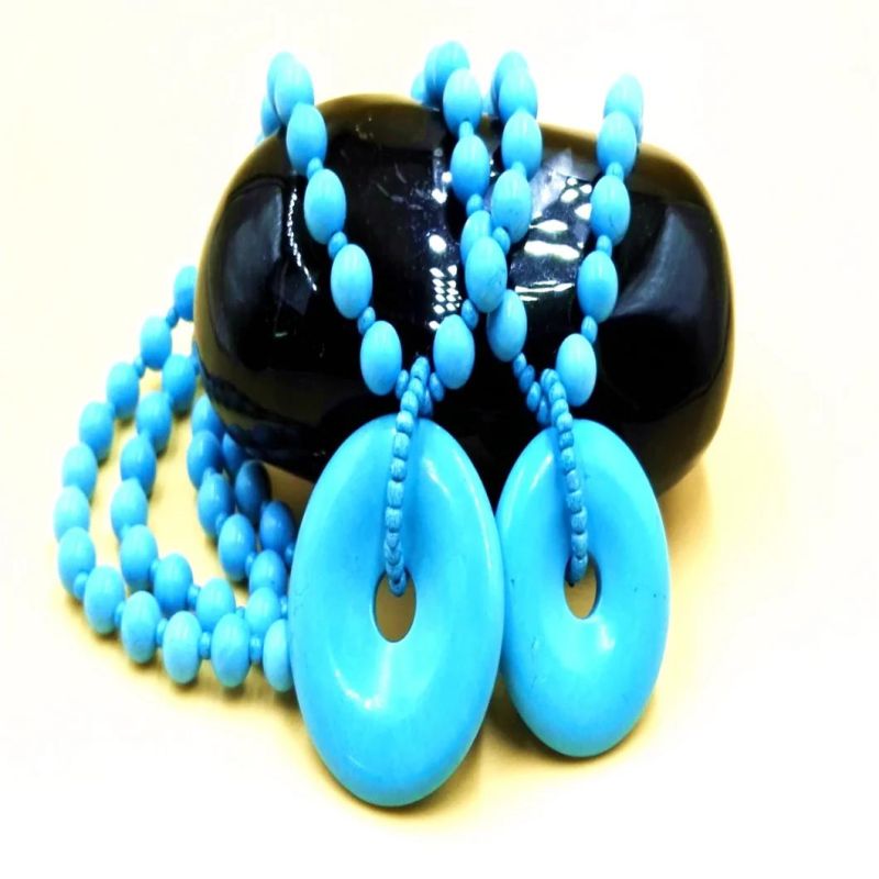 Optimized Processing Turquoise Bead Necklace with Donuts Pendant