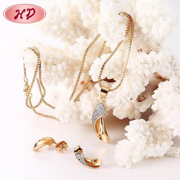 Fashion Gold Alloy Necklace Silver 18K Jewelry Chain Sets