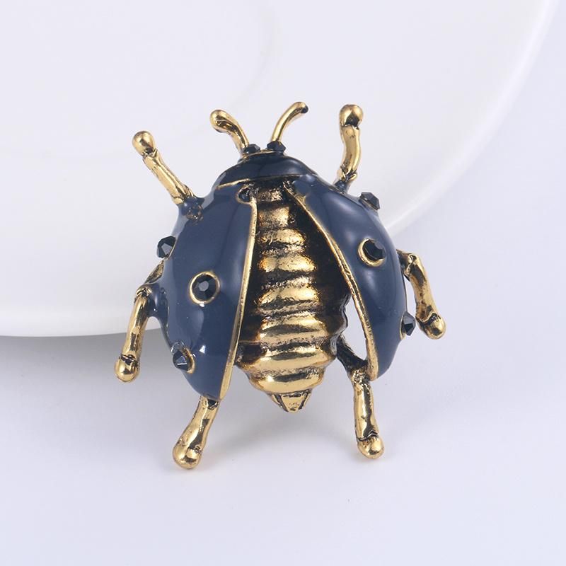 Classical Beetle Alloy Crystal Rhinestone Pin Jewelry Brooch