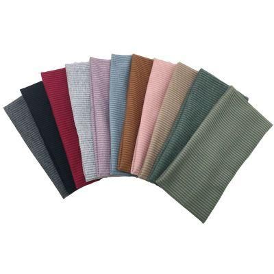 Whole Sell Solid Color Elastic Fabric Knitted Headband for Winter