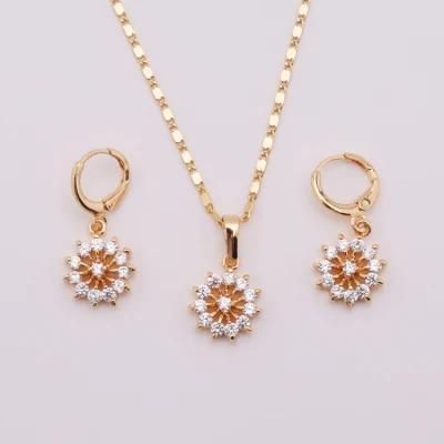 Costume Fashion Women Imitation Charm Jewelry with Earring, Pendant, Necklace Sets
