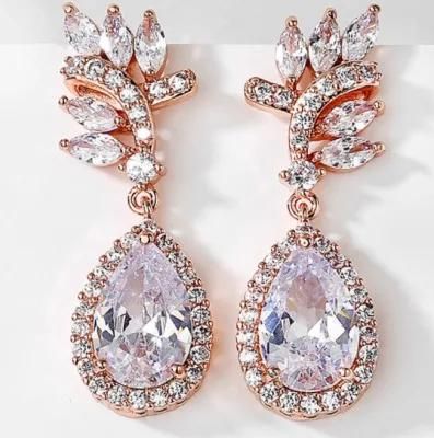 Wedding Pearl Jewelry, Wedding Earring, Bridal Earring, Bridal Pearl Jewelry, Pearl Earring, Rose Golld Earring