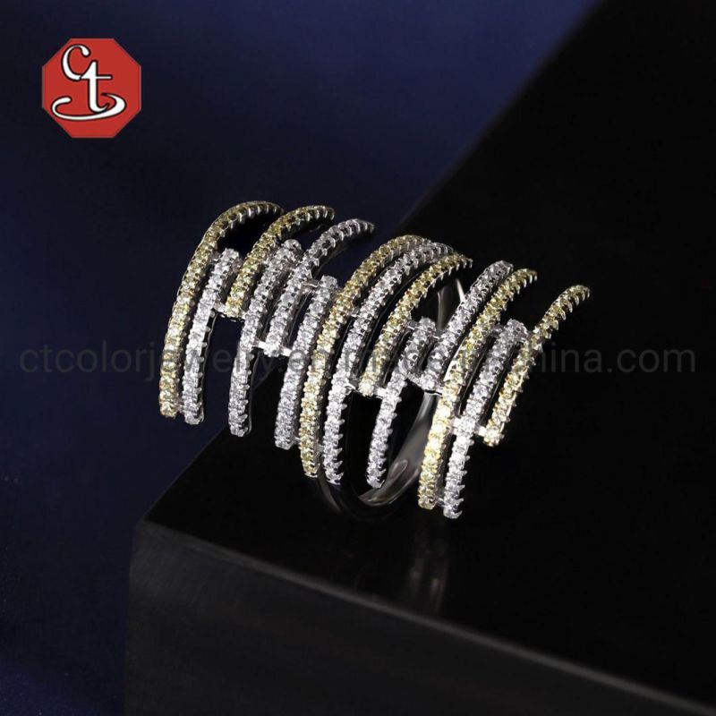 Micro pave Cubic Zircon Ring 925 Sterling Silver Ring Jewelry for woman and men